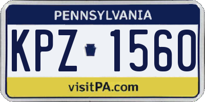 PA license plate KPZ1560