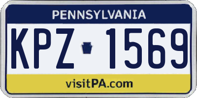 PA license plate KPZ1569