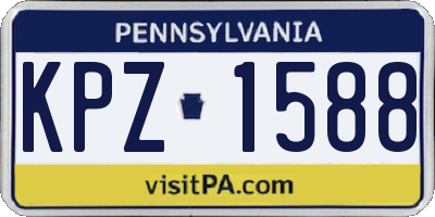 PA license plate KPZ1588