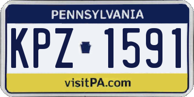 PA license plate KPZ1591