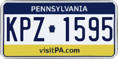 PA license plate KPZ1595