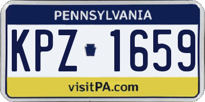 PA license plate KPZ1659