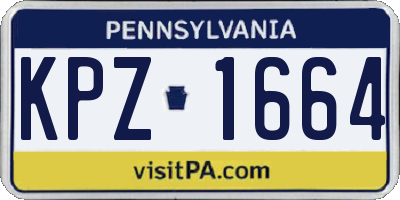 PA license plate KPZ1664