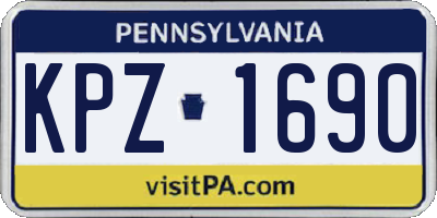 PA license plate KPZ1690