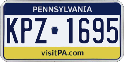 PA license plate KPZ1695