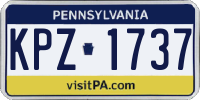 PA license plate KPZ1737