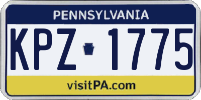 PA license plate KPZ1775