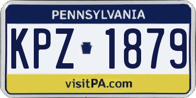 PA license plate KPZ1879