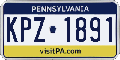 PA license plate KPZ1891