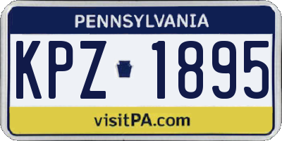 PA license plate KPZ1895