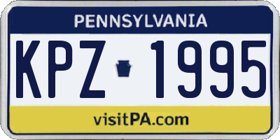 PA license plate KPZ1995