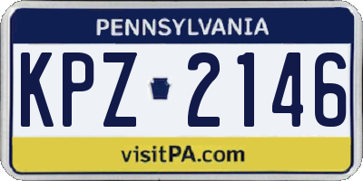 PA license plate KPZ2146
