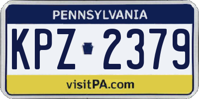 PA license plate KPZ2379