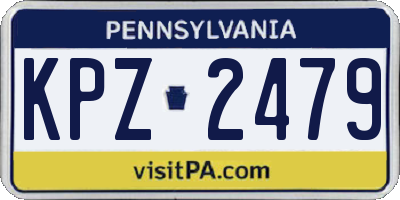 PA license plate KPZ2479