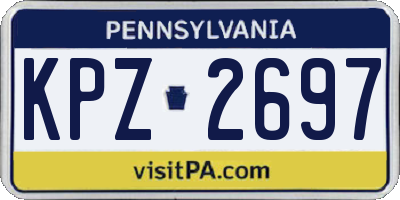 PA license plate KPZ2697