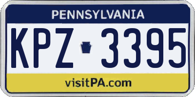 PA license plate KPZ3395