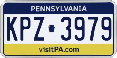 PA license plate KPZ3979