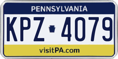 PA license plate KPZ4079