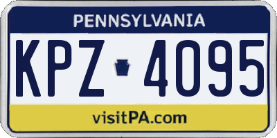 PA license plate KPZ4095