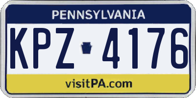 PA license plate KPZ4176