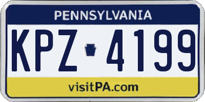 PA license plate KPZ4199