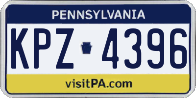 PA license plate KPZ4396