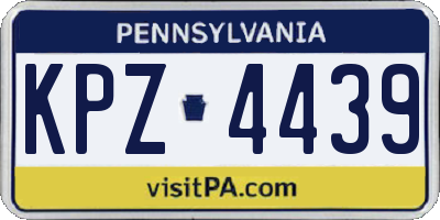PA license plate KPZ4439