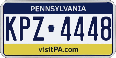 PA license plate KPZ4448