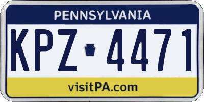 PA license plate KPZ4471