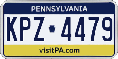 PA license plate KPZ4479