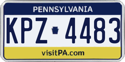PA license plate KPZ4483