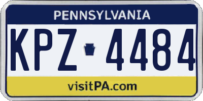 PA license plate KPZ4484