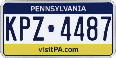 PA license plate KPZ4487