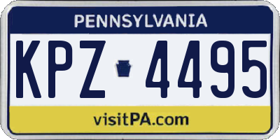 PA license plate KPZ4495