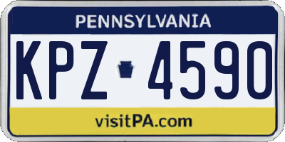 PA license plate KPZ4590