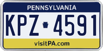 PA license plate KPZ4591