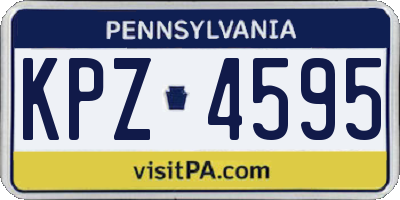 PA license plate KPZ4595