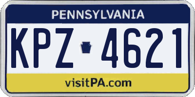 PA license plate KPZ4621