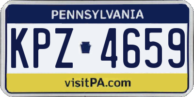 PA license plate KPZ4659