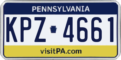 PA license plate KPZ4661
