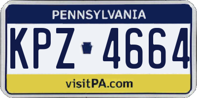 PA license plate KPZ4664