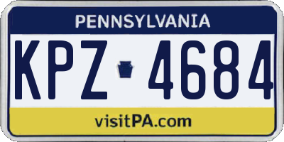 PA license plate KPZ4684