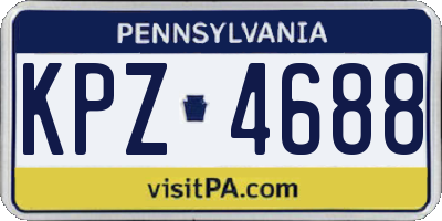 PA license plate KPZ4688