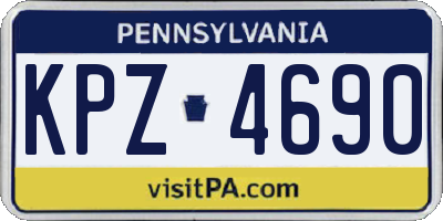 PA license plate KPZ4690