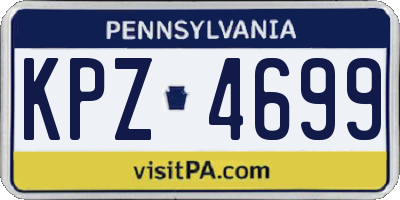 PA license plate KPZ4699