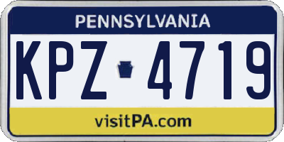 PA license plate KPZ4719
