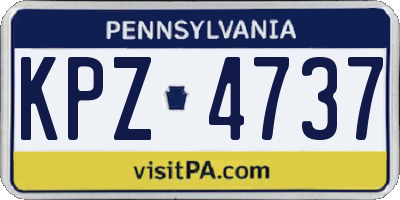 PA license plate KPZ4737