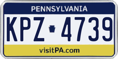 PA license plate KPZ4739