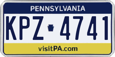 PA license plate KPZ4741
