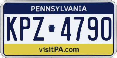 PA license plate KPZ4790